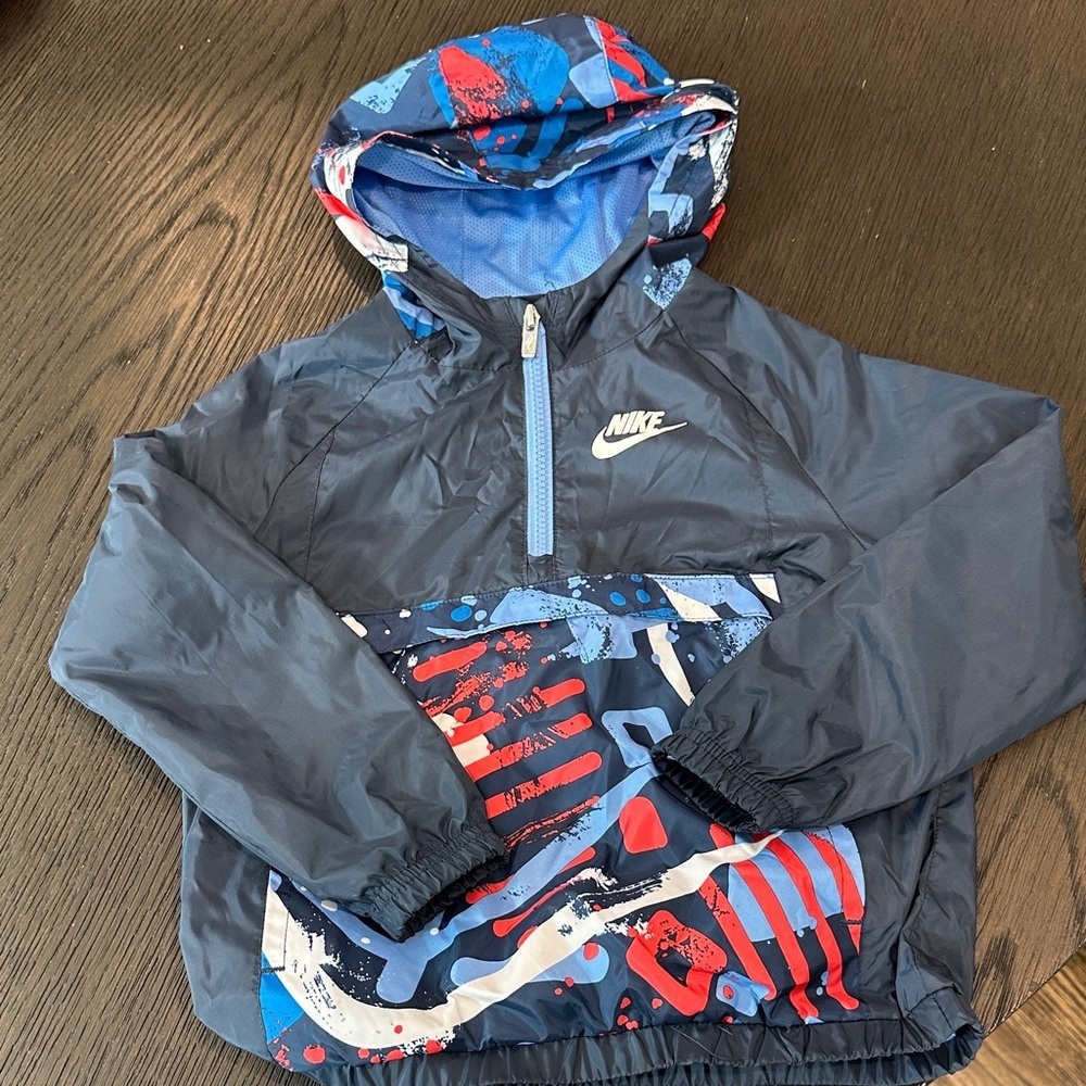 Nike Youth Navy and Red Windbreaker